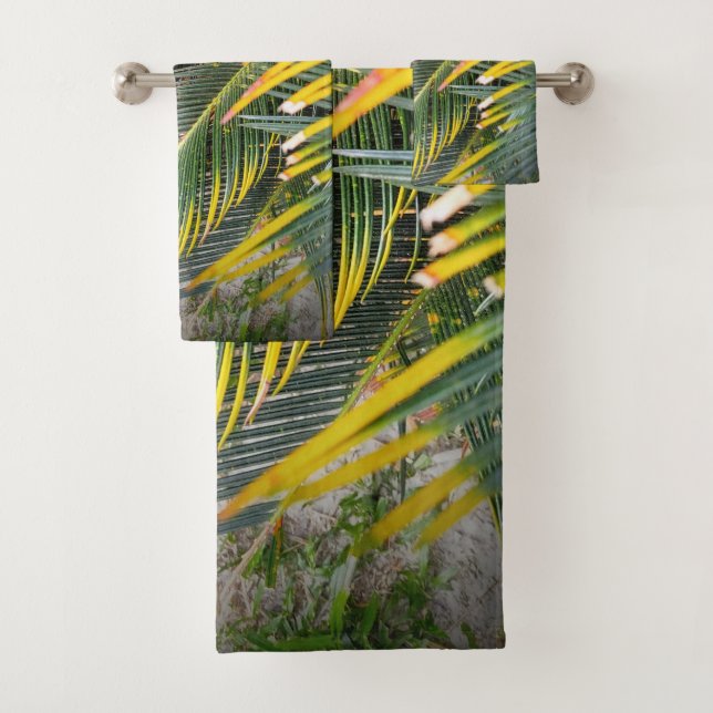 Conjunto De Toalhas Folhas - Guarujá Brasil Bath Towel Set (Insitu)