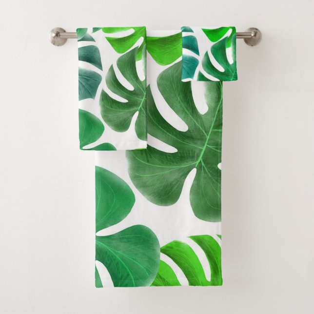Conjunto De Toalhas Folhas tropicais (Insitu)