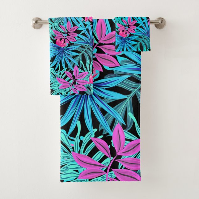 Conjunto De Toalhas Folhas tropicais (Insitu)
