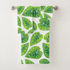 Conjunto De Toalhas Folhas tropicais
