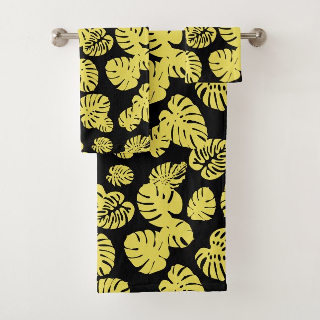 Conjunto De Toalhas Folhas Tropicais Multicolores 7 (Insitu)