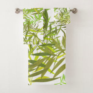 Conjunto De Toalhas Folhas verdes do salgueiro