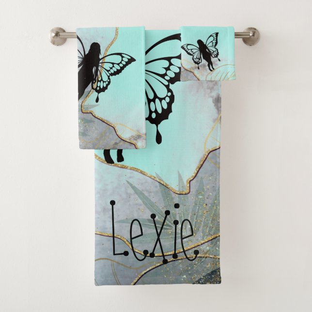 Conjunto De Toalhas Foliage Fantasy Fairies Personalizadas (Insitu)