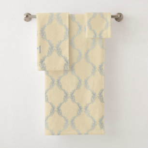 Conjunto De Toalhas Foliage Whisper em Pale Moon