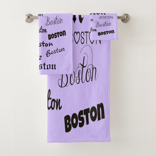 Conjunto De Toalhas Fontes de Boston na Lavanda (Insitu)