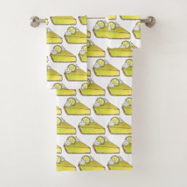 Conjunto De Toalhas Foodie da Fatia da Pie do Limão Verde Flórida