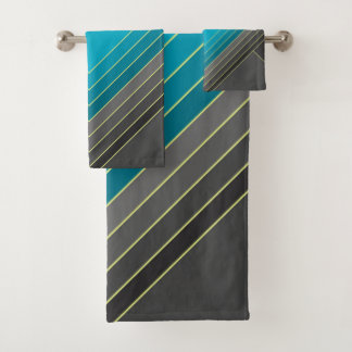 Conjunto De Toalhas formas geométricas de abstrato em tons e cinzentos