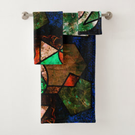 Conjunto De Toalhas Formas geométricas irregulares com textura deforma