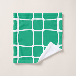 Conjunto De Toalhas Formas Verdes Quadrados Negrito assimétricos