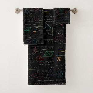 Conjunto De Toalhas Fórmulas matemáticas coloridas