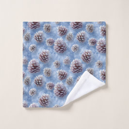 Conjunto De Toalhas Fosco Azul Pinecones Travesseiro decorativo Padrã