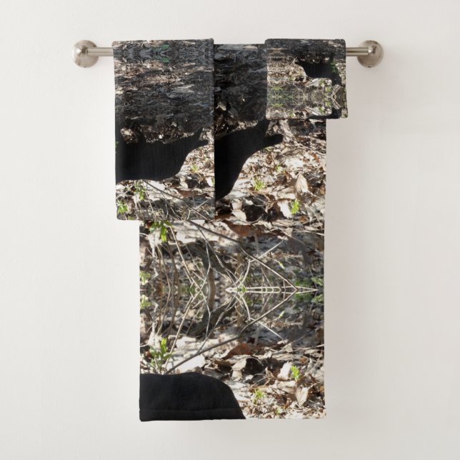 Conjunto De Toalhas Foto de Gato Preto (Insitu)