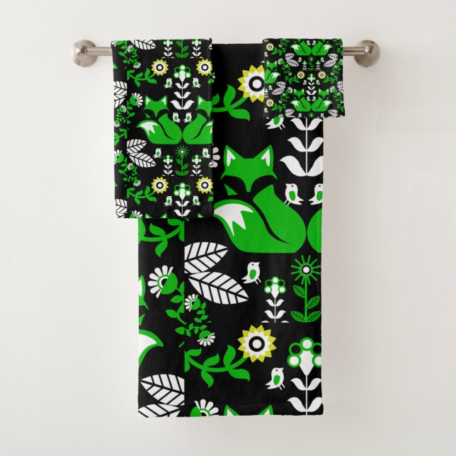 Conjunto De Toalhas Fox Nordic Scandinavian Folart Tablecloth (Insitu)