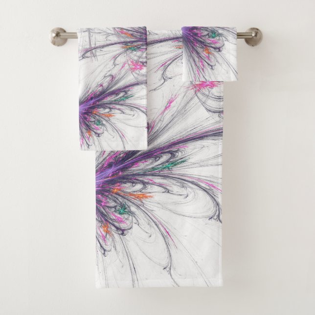Conjunto De Toalhas Fractal de borboleta elegante (Insitu)