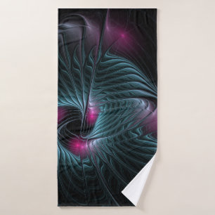 Conjunto De Toalhas Fractal de Fantasia Colorida abstrato