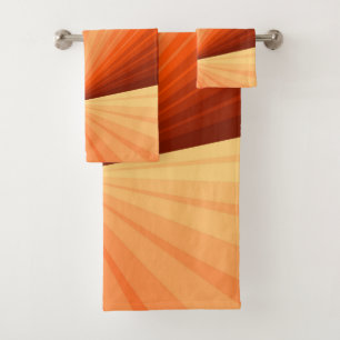 Conjunto De Toalhas Fractal Gráfico de Baunilha Vermelha Abstrato Lara