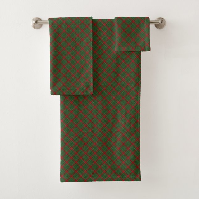 Conjunto De Toalhas Fraser de Castle Leathers Xadrez de Tartã (Insitu)