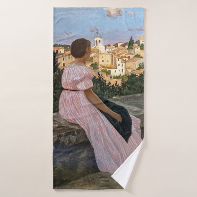 Conjunto De Toalhas Frederic Bazille - O Vestido Rosa (Toalha de Banho)
