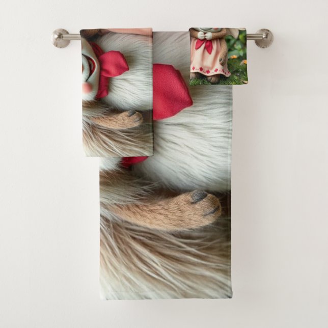 Conjunto De Toalhas „Fröhliche Hasenfreunde im Frühlingsgarten“ (Insitu)