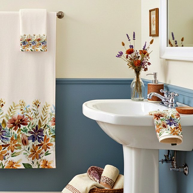 Conjunto De Toalhas Fronteira de flores silvestres de outono (Criador carregado)