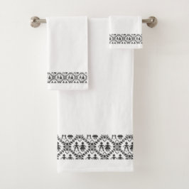 Conjunto De Toalhas Fronteira norueguesa branca negra