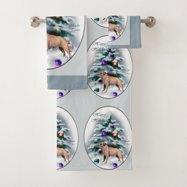 Conjunto De Toalhas Fronteira Terrier Natal (Insitu)