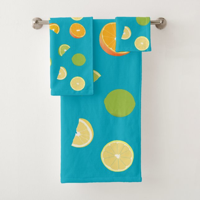 Conjunto De Toalhas Fruta de Citrus (Insitu)