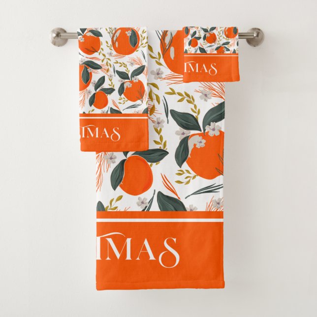 Conjunto De Toalhas Fruta de Natal e padrão de flores (Insitu)