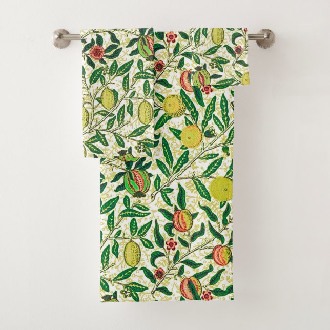 Conjunto De Toalhas Fruta Exótica William Morris, Amarelo-limão (Insitu)