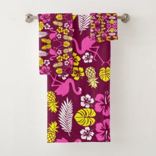 Conjunto De Toalhas Fruta Tropical Floral Padrão
