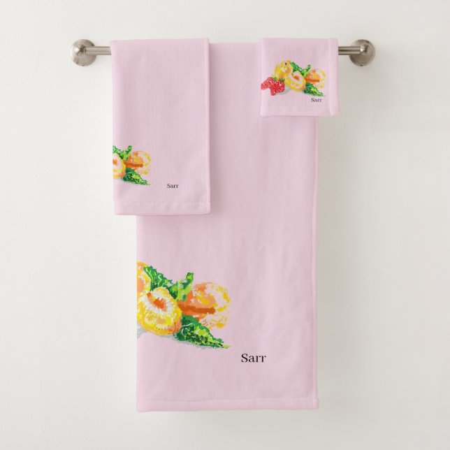 Conjunto De Toalhas Frutas de amor (Insitu)