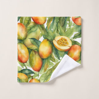 Conjunto De Toalhas Frutas e Folhas de Manga
