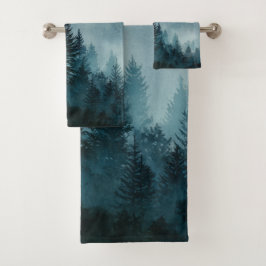 Conjunto De Toalhas Fuga Mística da Floresta Azul