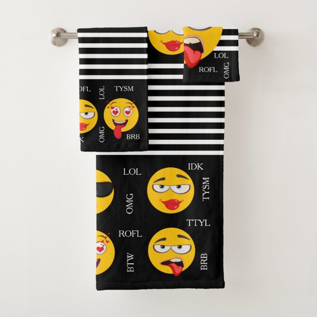 Conjunto De Toalhas Fun Emojis (Insitu)