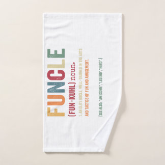 Conjunto De Toalhas Funcle Engraçado Tio Definição, Impressionante Her