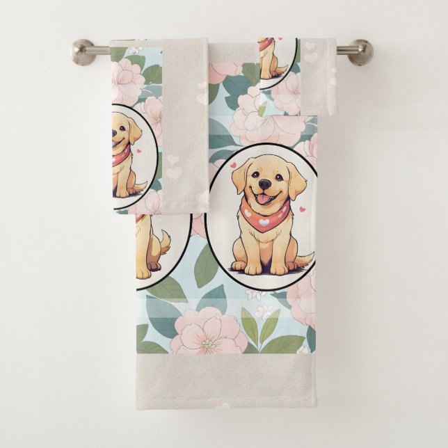 Conjunto De Toalhas Fundo clássico Labrador Retriever (Insitu)