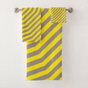 Conjunto De Toalhas Fundo de faixas diagonais simétricas 14