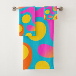 Conjunto De Toalhas Funky Splash – Boogie Abstract Retro Towel