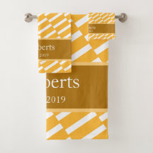 Funky Yellow Pattern Family Name e Year Modern