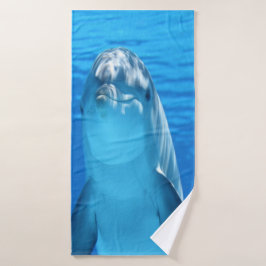 Conjunto De Toalhas funny dolphin in the sea
