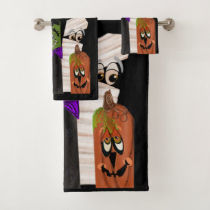 Conjunto De Toalhas Funny Frankenstein Ghost Pumpkin Homem Invisível