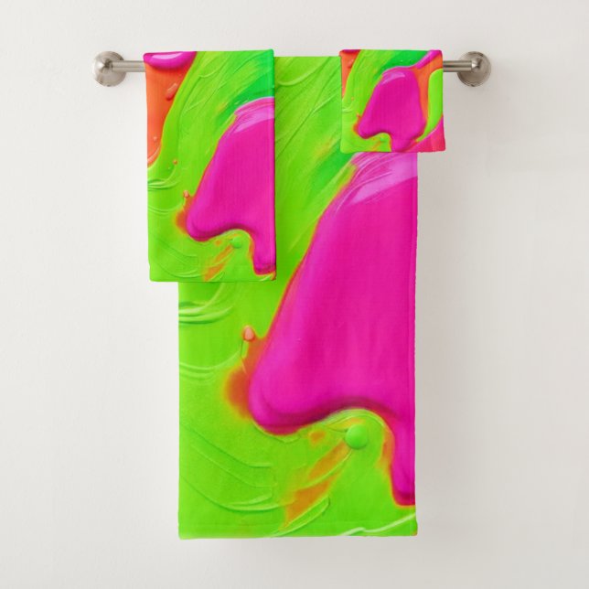 Conjunto De Toalhas Fusão de Cores Vibrantes (Insitu)