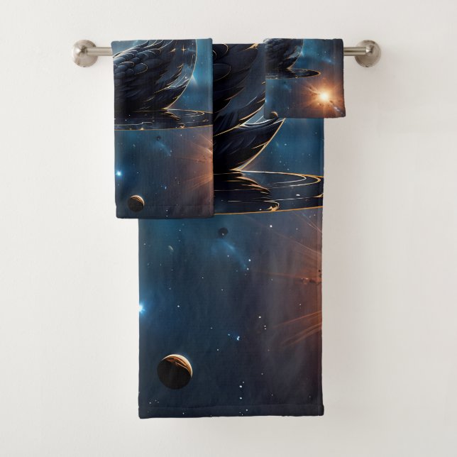 Conjunto De Toalhas Galáctica Grace: O Cisne Negro. (Insitu)