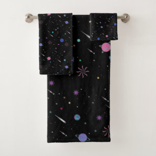 Conjunto De Toalhas Galáxia Lua estrelas, Céu Noturno, Astronomia