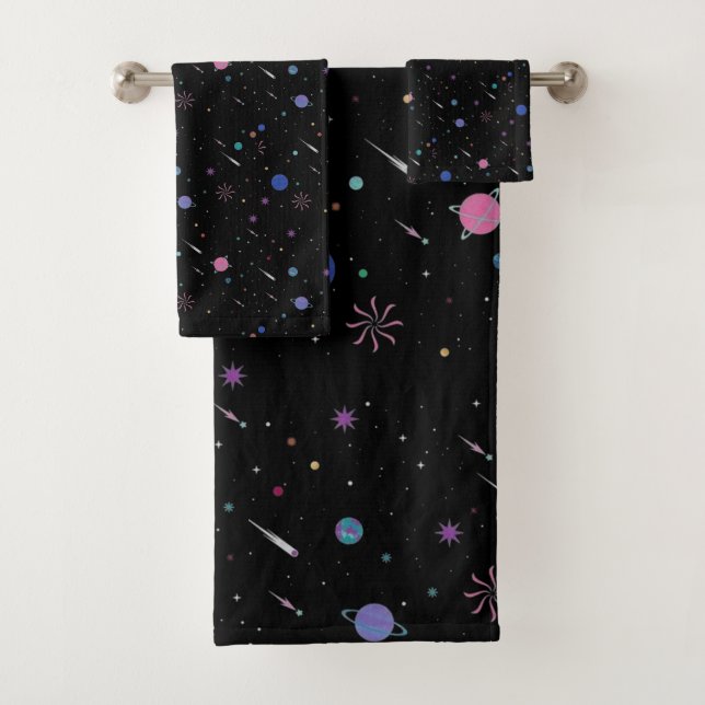 Conjunto De Toalhas Galáxia Lua estrelas, Céu Noturno, Astronomia (Insitu)