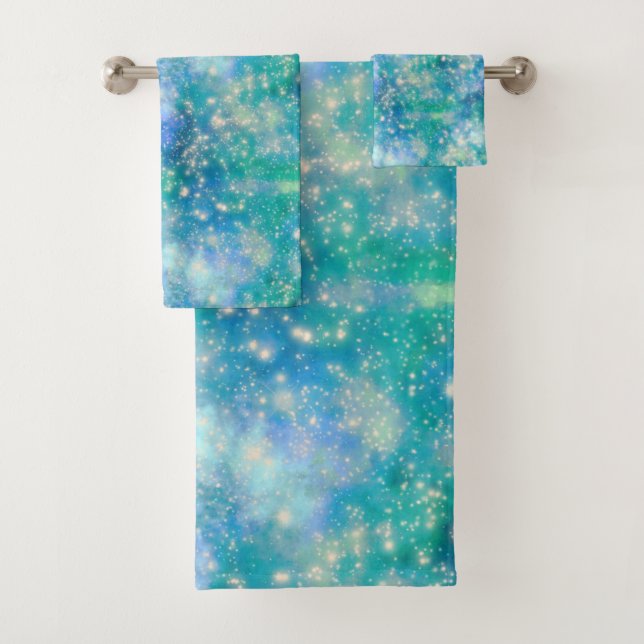 Conjunto De Toalhas Galaxy Shimmer - azul (Insitu)