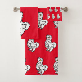 Conjunto De Toalhas Galinha branca de Silkie