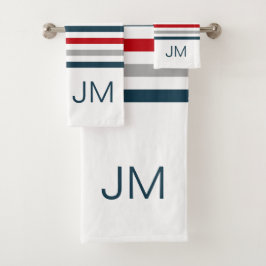 Conjunto De Toalhas Gamas de marinhos horizontais coloridas