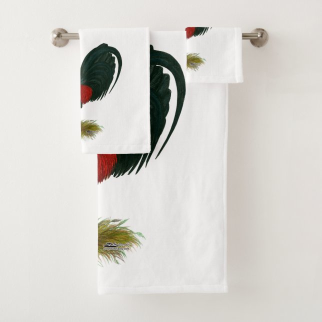 Conjunto De Toalhas Gamecock Americano: Vermelho Marrom (Insitu)