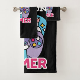 Conjunto De Toalhas Gamer Design - Purr On Gamer Joystick Art